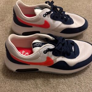 Nike Kids Air Max Motion Sneakers - White, Navy, Red